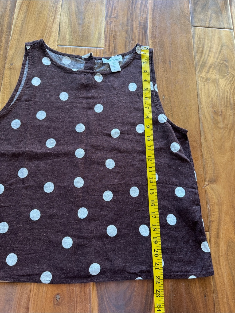 Cynthia Rowley Brown Tank One-Piece with White Polka Dots - Picture 4 of 7